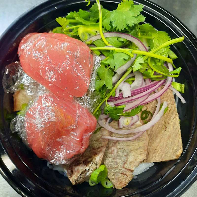 5. Pho Rare Steak and Brisket — Aegean Table