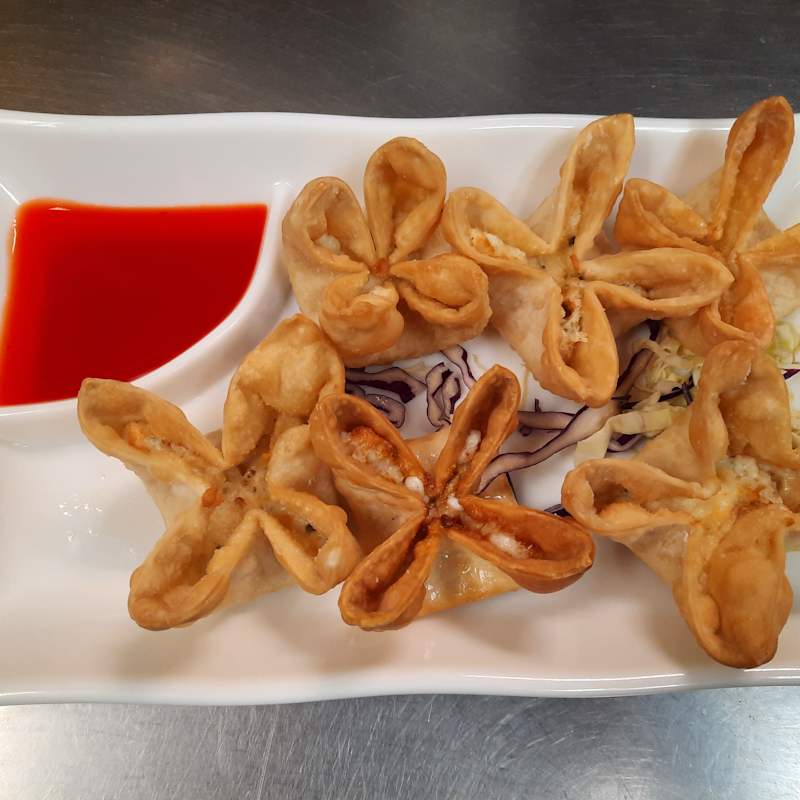 6 Crab Cheese Wonton — Aegean Table