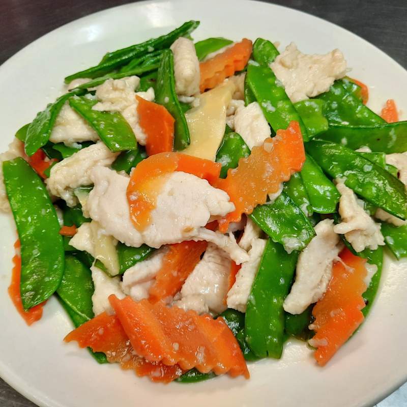 Chicken with Snow Pea Dinner — Aegean Table
