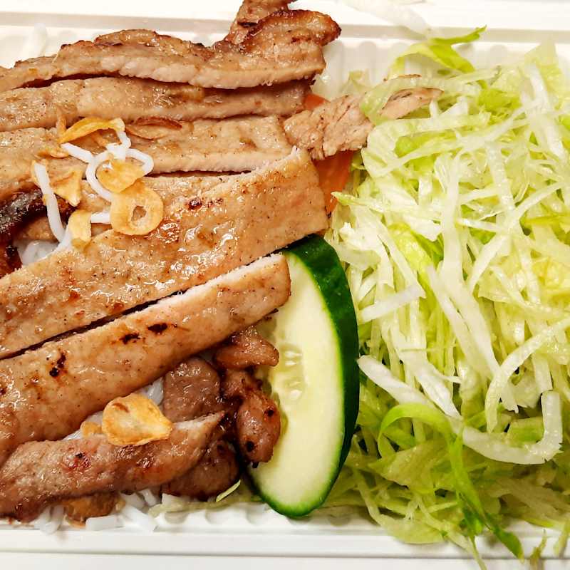 Pork Rice Noodle Bowl Dinner — Aegean Table