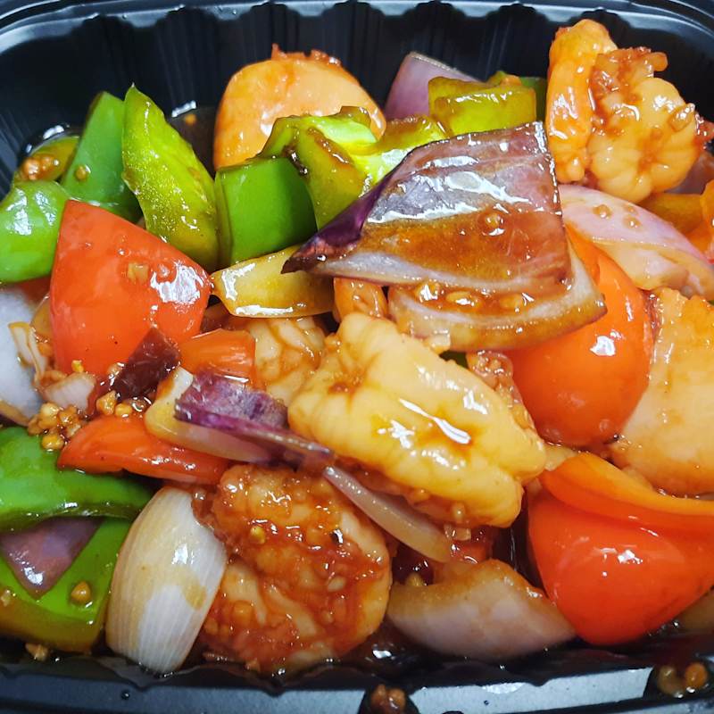 Sizzling Shrimp and Scallops Dinner — Aegean Table