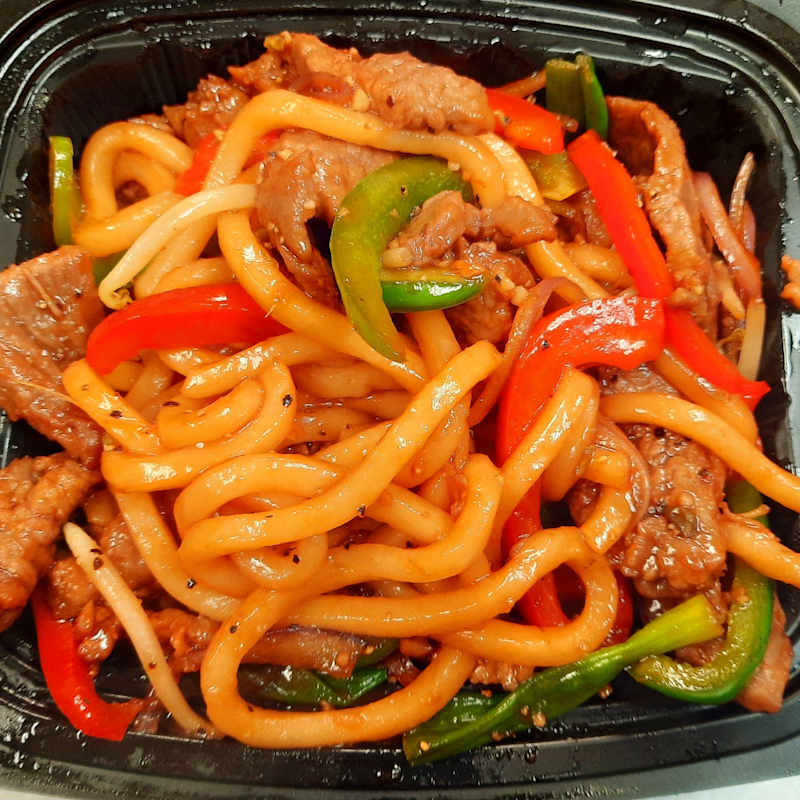 Sizzling Udon Dinner — Aegean Table