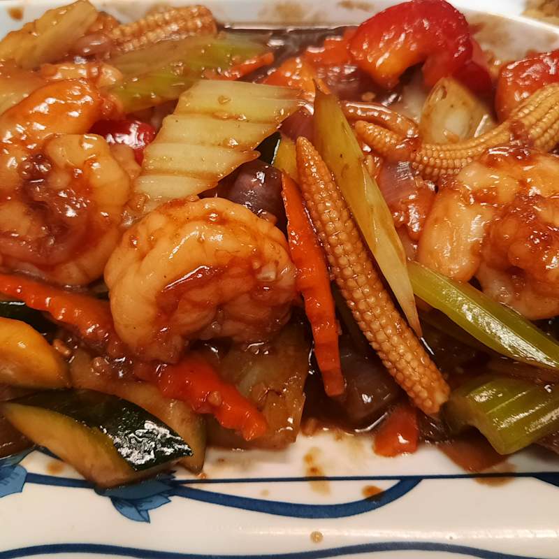 Stir-Fried Shrimp with Tamarind Sauce Dinner — Aegean Table