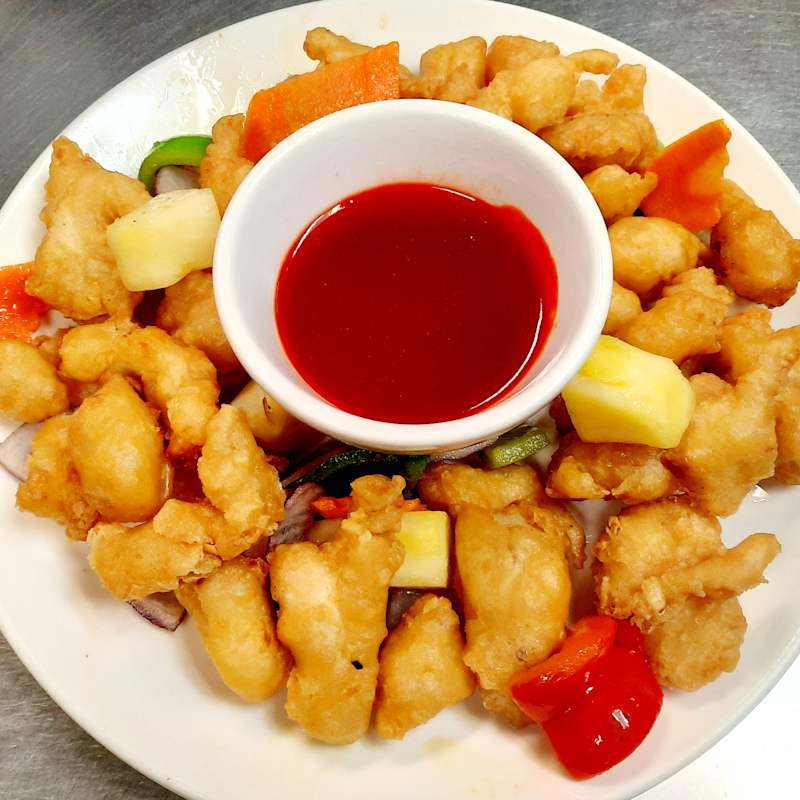 Sweet and Sour Chicken Dinner — Aegean Table